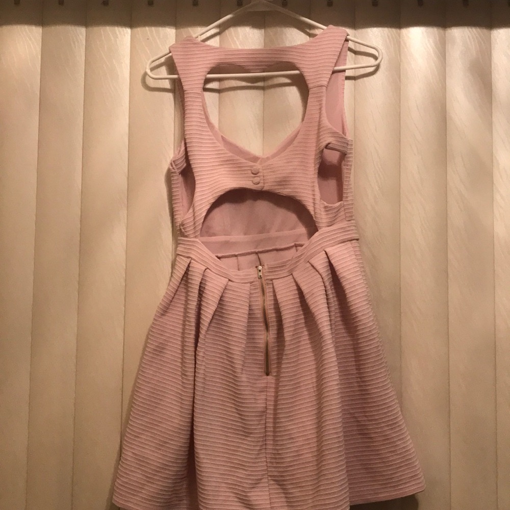 Heartback pink dress fit and flare